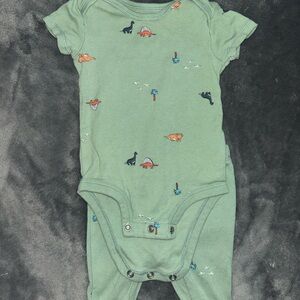 Carter's Green Dinosaur Print Bodysuit